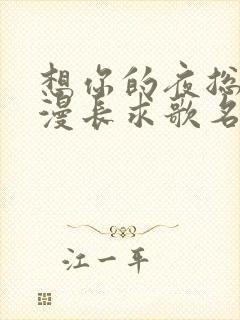 想你的夜总是很漫长求歌名