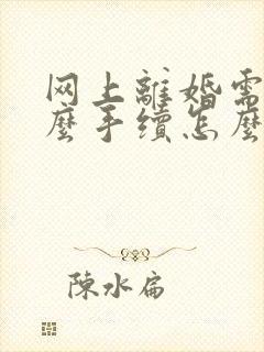 网上离婚需要什么手续怎么办理