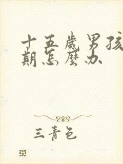 十五岁男孩叛逆期怎么办