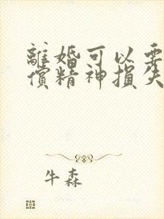 离婚可以要求赔偿精神损失费吗