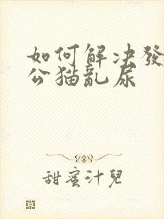 如何解决发情期公猫乱尿