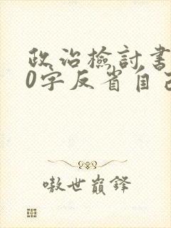 政治检讨书800字反省自己没考好