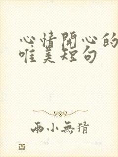 心情开心的句子唯美短句