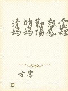 清明节想念天堂妈妈伤感短句