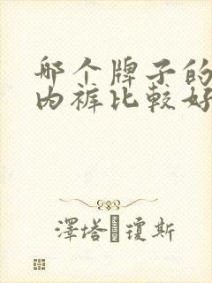 哪个牌子的男士内裤比较好