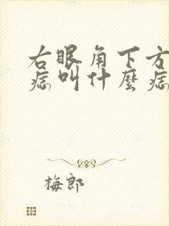 右眼角下方有个痣叫什么痣