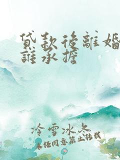 贷款后离婚了由谁承担