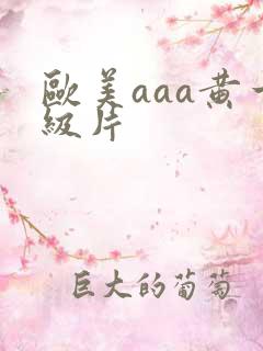 欧美aaa黄一级片