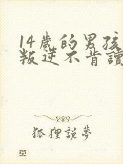 14岁的男孩子叛逆不肯读书怎么办