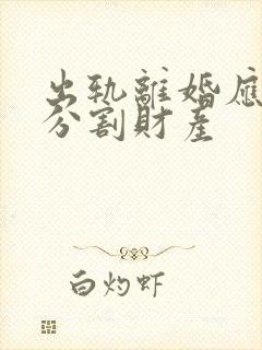 出轨离婚应怎样分割财产