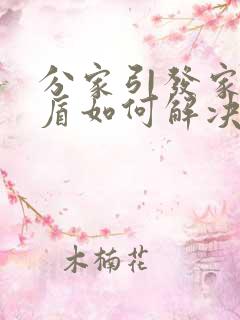 分家引发家庭矛盾如何解决