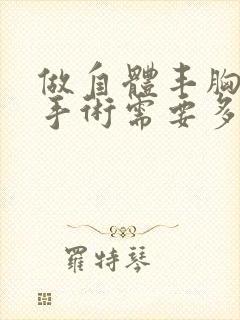 做自体丰胸整形手术需要多少钱