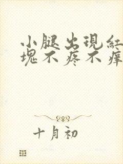 小腿出现红色斑块不疼不痒