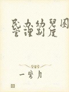 民办幼儿园安全管理制度