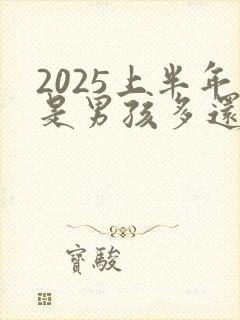 2025上半年是男孩多还是女孩