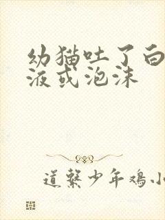 幼猫吐了白色黏液或泡沫