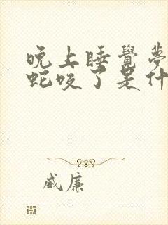 晚上睡觉梦见被蛇咬了是什么征兆