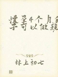 怀孕4个月的孩子可以做亲子鉴定嘛