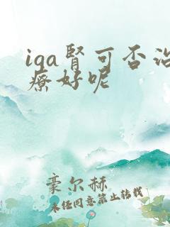 iga肾可否治疗好呢