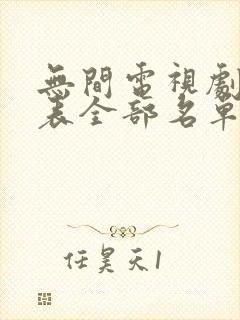 无间电视剧演员表全部名单