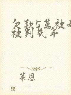 欠款5万被起诉被判几年