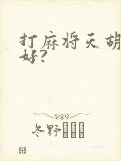 打麻将天胡好不好?