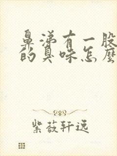 鼻涕有一股腐烂的臭味怎么治