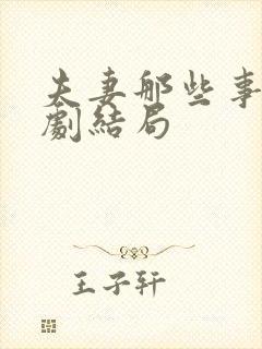 夫妻那些事电视剧结局