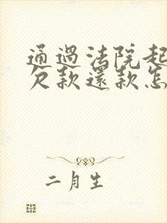 通过法院起诉的欠款还款怎么处理