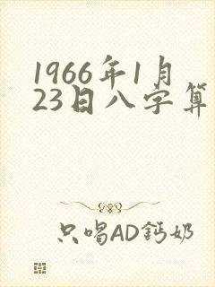1966年1月23日八字算命