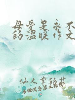 母爱是永不褪色的温暖作文600字