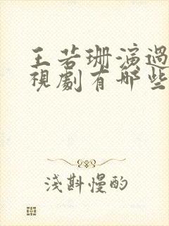 王若珊演过的电视剧有哪些