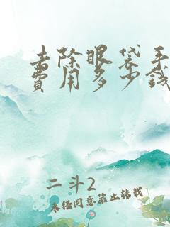 去除眼袋手术的费用多少钱