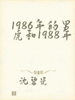 1986年的男虎和1988年的女龙能婚配吗?