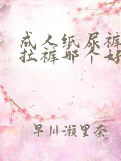 成人纸尿裤和拉拉裤哪个好用一点