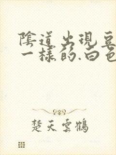 阴道出现豆腐渣一样的.白色东西怎么回事