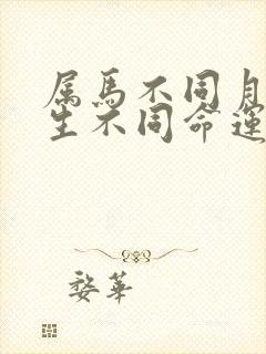 属马不同月份出生不同命运