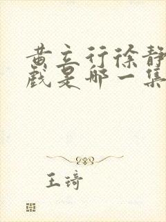 黄立行徐静蕾吻戏是哪一集