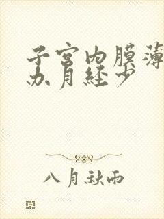 子宫内膜薄怎么办月经少