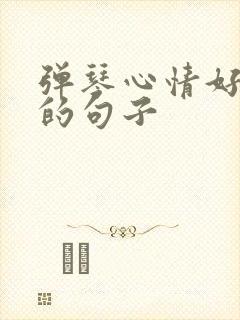 弹琴心情好不好的句子