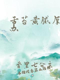 舌苔黄腻厚怎么办