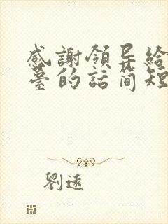 感谢领导给的平台的话简短精辟