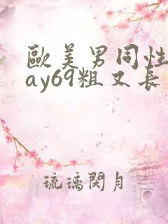 欧美男同性恋gay69粗又长