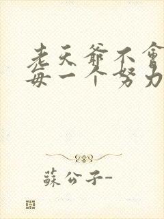 老天爷不会辜负每一个努力的人