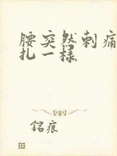 腰突然刺痛感针扎一样