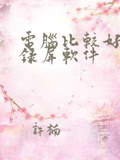 电脑比较好用的录屏软件