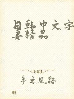 日韩中文字幕人妻精品