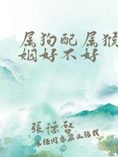 属狗配属猴的婚姻好不好