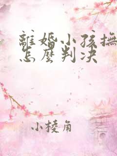 离婚小孩抚养权怎么判决