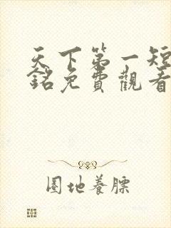 天下第一短剧苏铭免费观看全集高清